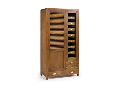 Armoire en bois massif de Chezlova 2 portes 3 tiroirs Sotchy 105cm PHIU23965