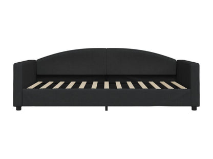 Lit de repos noir 100x200 cm tissu FRAY62460