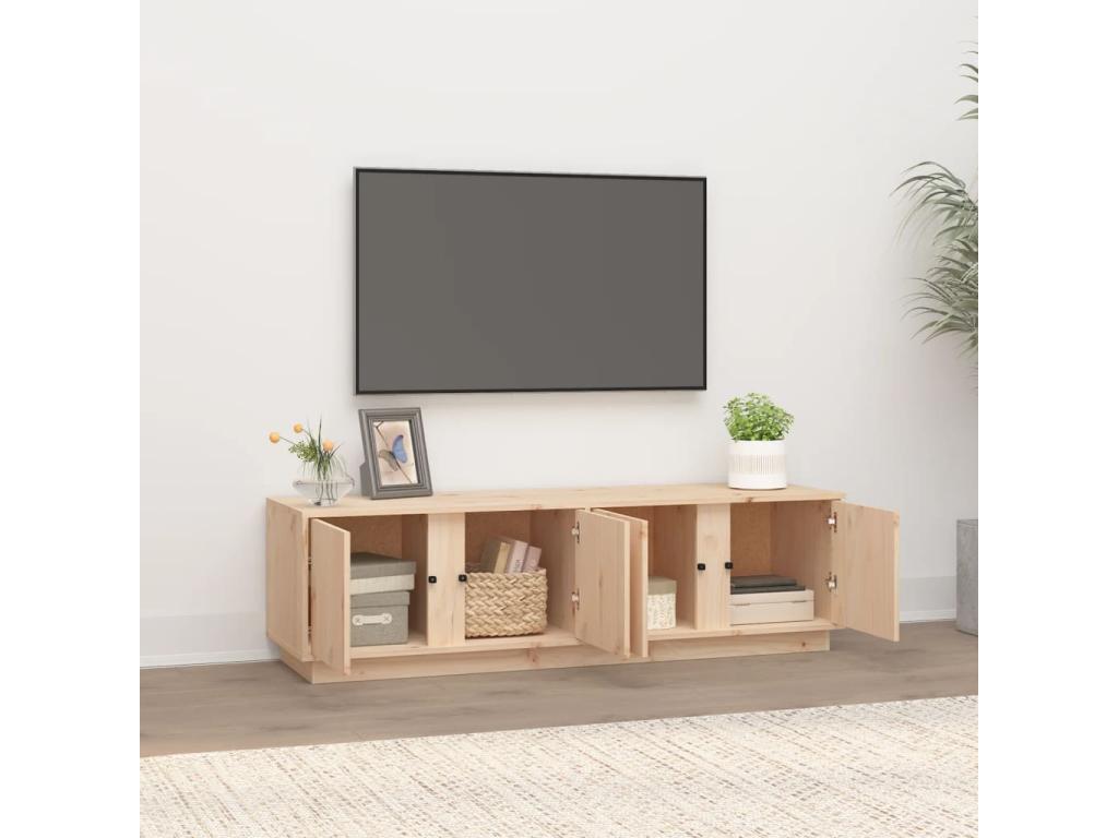 Meuble TV 140x40x40 cm Bois de pin massif PEKV19712