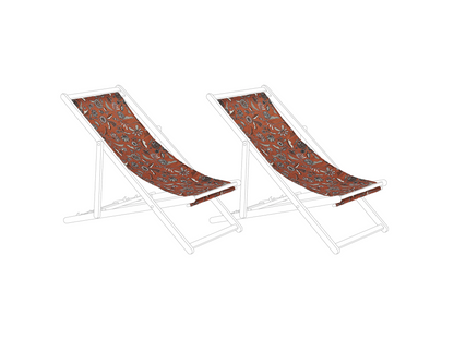 Tissu de remplacement pour chaise longue Chezlova Set de 2 Rouge SFTC19383