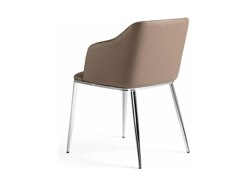 Fauteuil moderne simili et pieds acier chromé Chezlova - Lot de 2-Couleur Chezlova 26 Violet WUWN27609