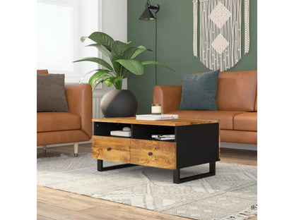 Table basse 80x54x40 cm Bois de manguier solide et d'ingénierie CLMG29720