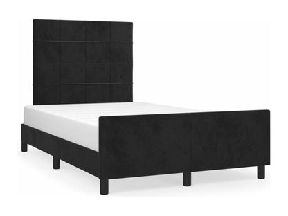 Cadre de lit sans matelas noir 120x190 cm velours QPPR95079