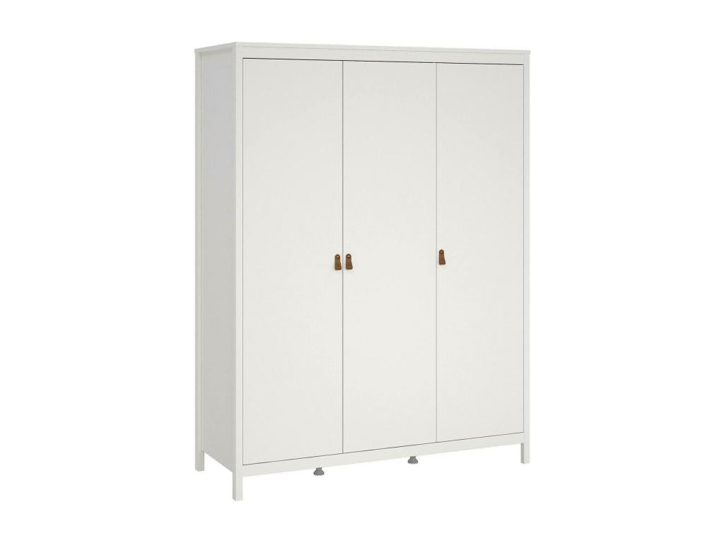 Garde-robe 3 portes Chezlova Meubles de chambre Penderie de plain-pied Placard à vêtements 150x58 h199 cm Blanc AXDI18979