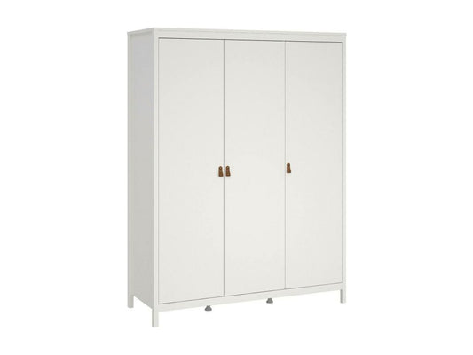 Garde-robe 3 portes Chezlova Meubles de chambre Penderie de plain-pied Placard à vêtements 150x58 h199 cm Blanc AXDI18979