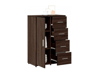 Buffets 2 pcs chêne marron 60x31x84 cm bois d'ingénierie INLW44373