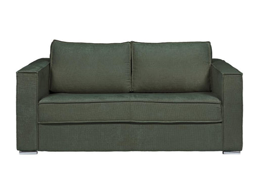Canapé 4 places convertible express en tissu texturé vert - Couchage 160 cm - Matelas 22 cm Artigeo BOEL57113