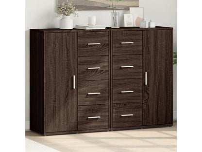 Buffets 2 pcs chêne marron 60x31x84 cm bois d'ingénierie INLW44373