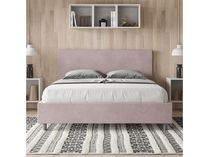 Lit avec sommier rembourré 160x210 microfibre Chezlova BODZ39475