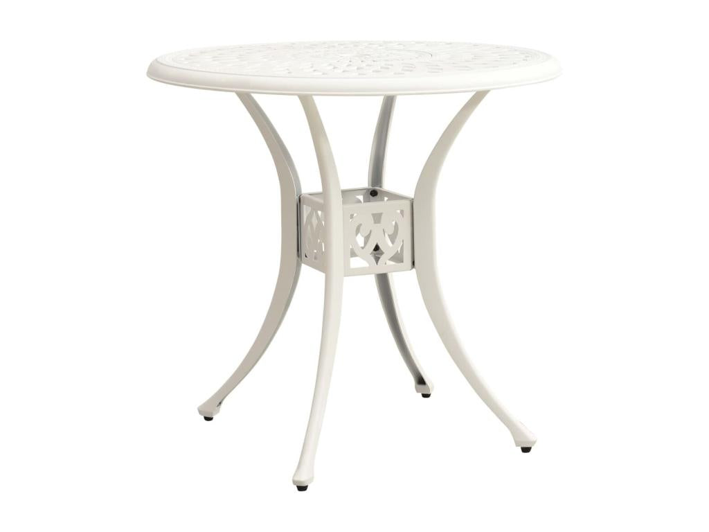 Table de jardin Blanc 78x78x72 cm Aluminium coulé UAWR26533