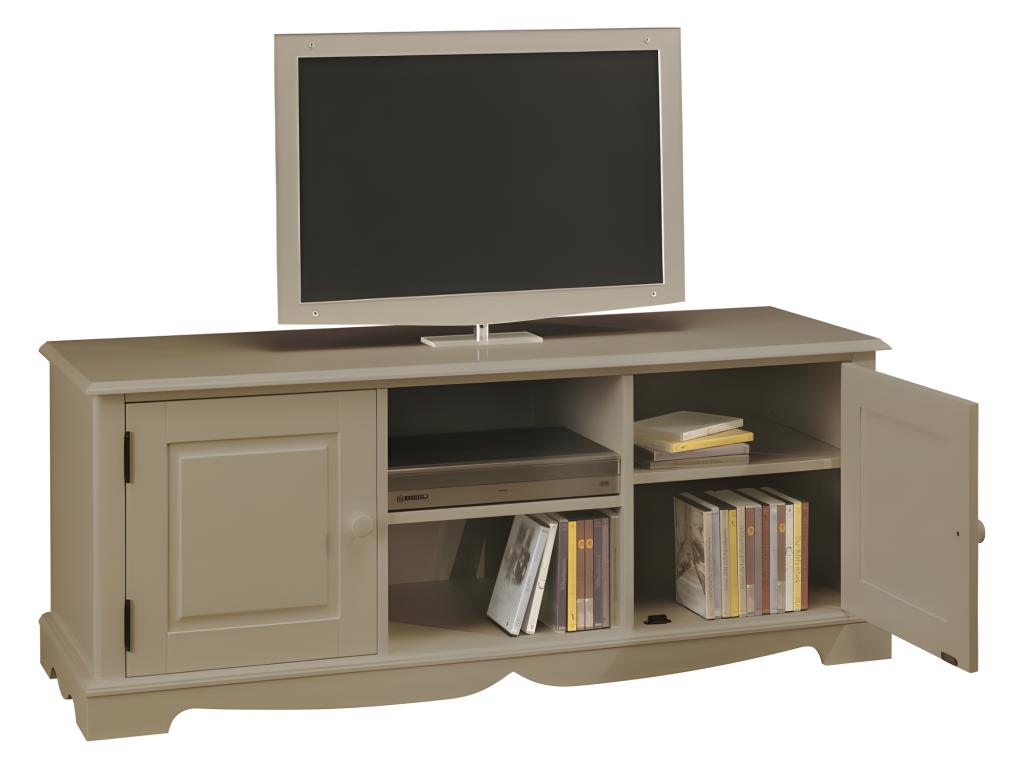 Meuble TV 60 Pouces Style Anglais Artigeo 2 Portes 2 Niches 142.4x55.5x46 cm IUNW78747