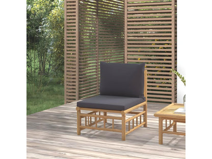 Canapé central de jardin avec coussins gris foncé Artigeo MEXK78444