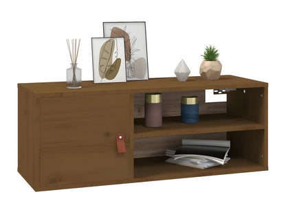 Armoires murales 2 pcs Marron miel 80x30x30 cm Bois Pin massif RVQS41975