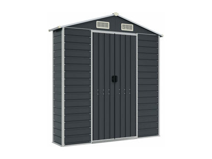 Abri de jardin anthracite 191x215x198 acier galvanisé SJIZ65374