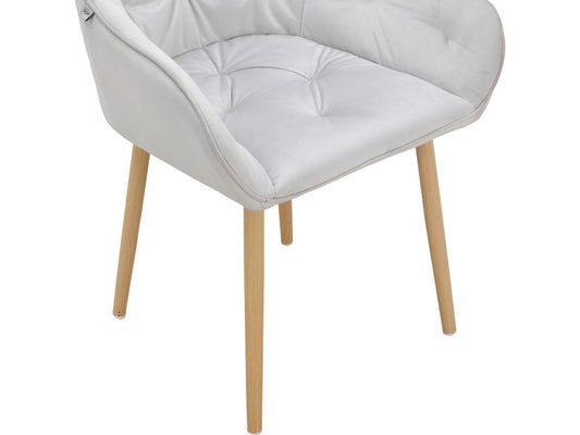 Artigeo - Lot de 2 chaises de salle à manger rembourrées en velours IVVM87161