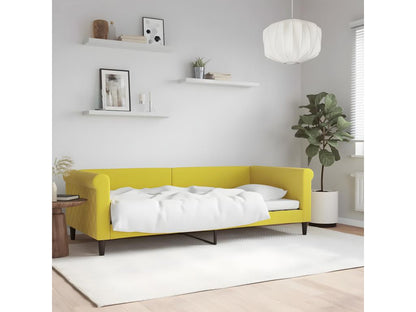Lit de repos jaune 90x200 cm velours UEVD72557