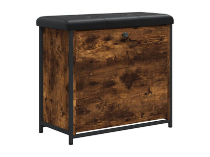 Banc à chaussures avec tiroir rabattable chêne fumé 62x32x56 WZMX95667