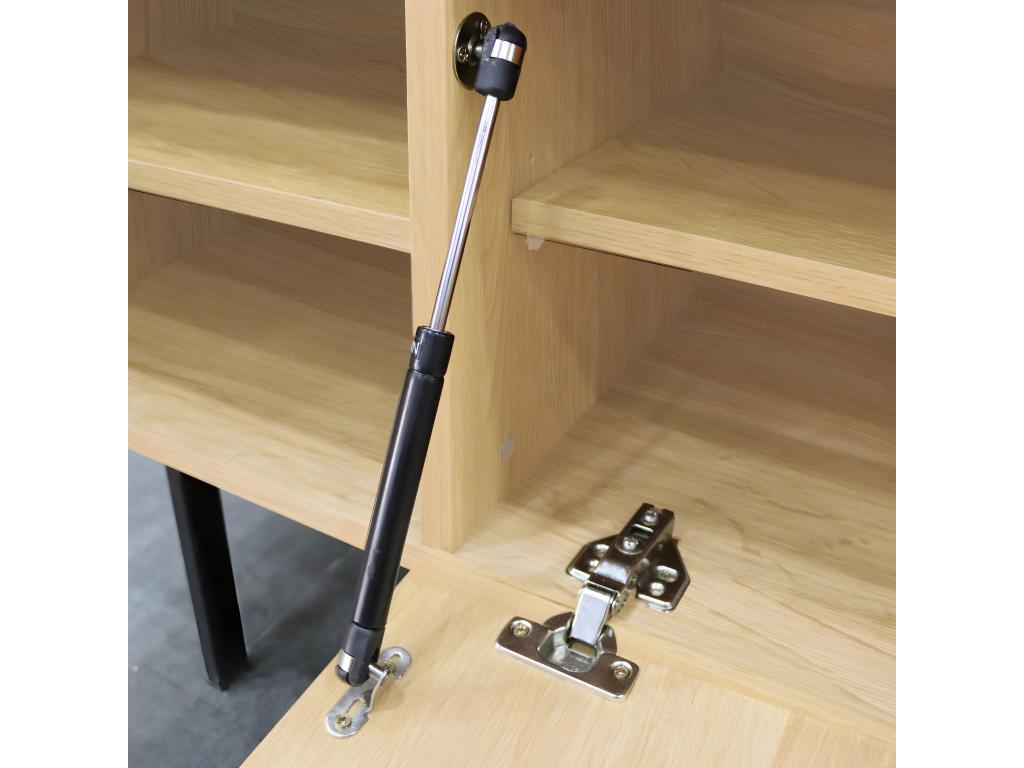 Lines - Meuble TV 4 portes en bois L160cm Couleur - Bois clair MACZ96774