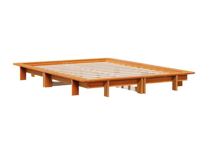 Cadre de lit sans matelas cire marron 120x190cm bois pin massif AZBK61846
