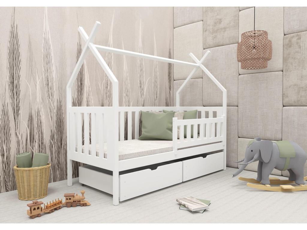 Lit cabane Artigeo HB004 90x190 cm Blanc KUDL87617