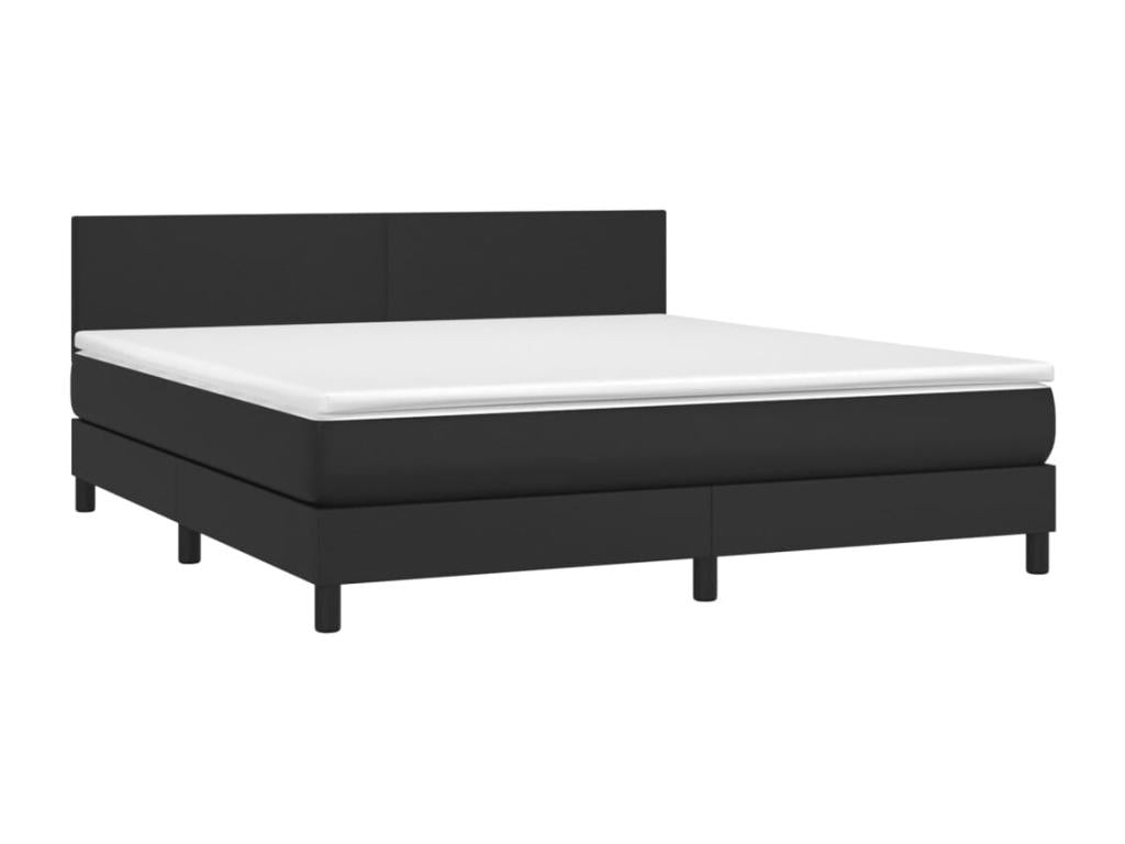 Lit à sommier tapissier avec matelas Noir 160x200 cm AQCY14879