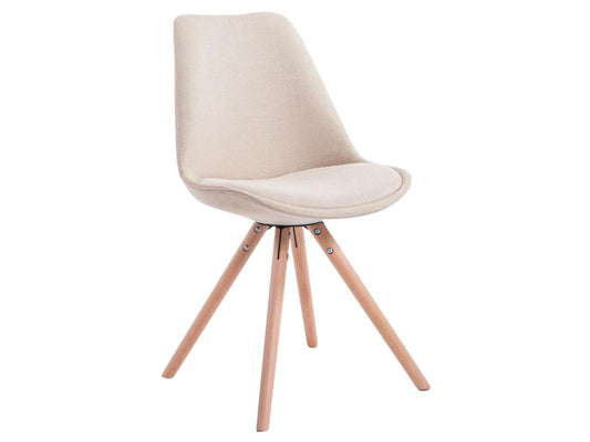 chaise salle à manger - Tissu / Bois - Crème - Artigeo FHSX58462