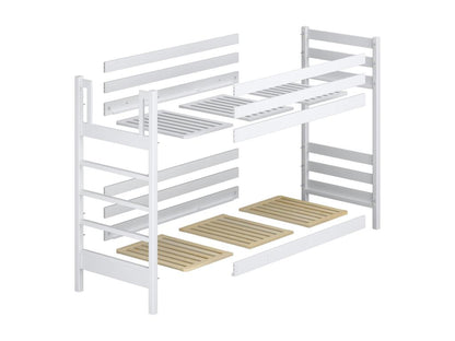 Lit superposé en bois - avec tiroir N03 Blanc 90x200 OIZB30880