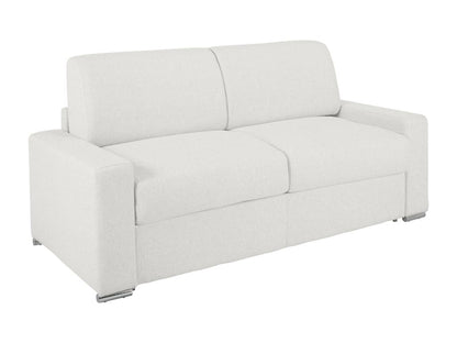 Canapé 3 places convertible express en simili blanc - Couchage Artigeo larges 140 cm - Matelas 18 cm Artigeo RREO76686