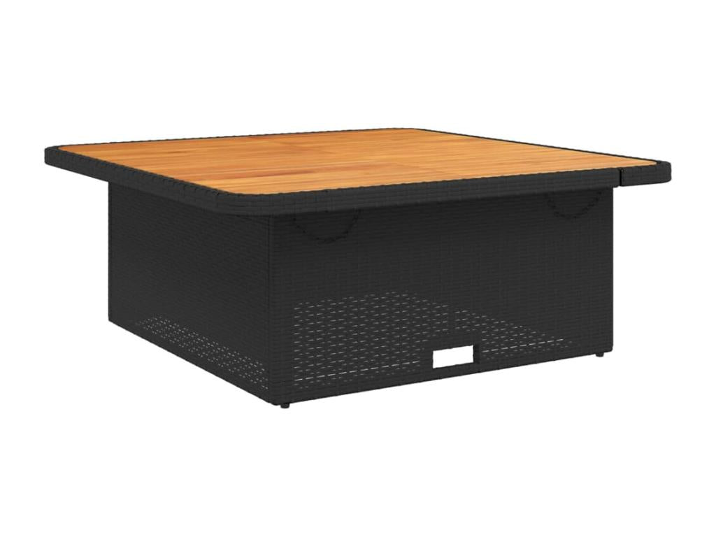 Ensemble à manger de jardin coussins 5pcs Noir Résine tressée CSFJ79841