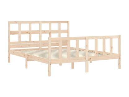 Cadre de lit sans matelas 160x200 cm bois massif de pin UUNF96701