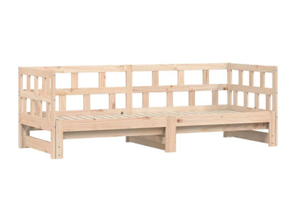 Lit de jour avec lit gigogne 80x200 bois de pin massif NUUR54821