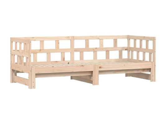 Lit de jour avec lit gigogne 80x200 bois de pin massif NUUR54821