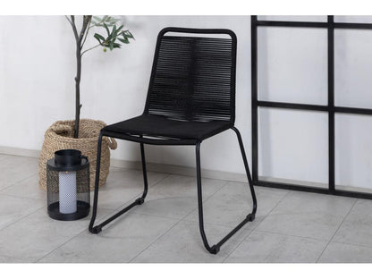Artigeo Chaise de jardin empilable noir. LGME35156
