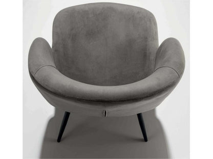 Chaise avec accoudoir moderne velours et métal noir Artigeo - Lot de 2-Couleur Vert foncé MFPK38463