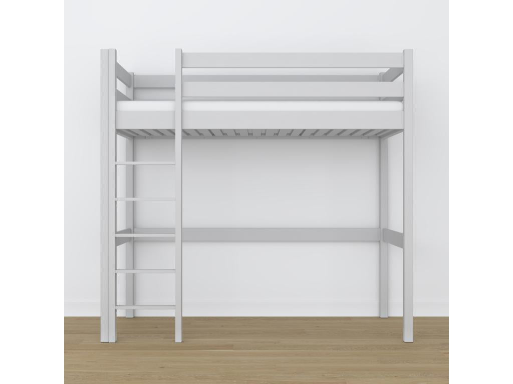 Lit mezzanine en bois N05 Gris 90x200 BMBZ50993