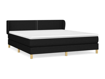 Lit à sommier tapissier avec matelas Noir 160x200 cm Tissu UHKD46749