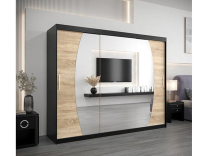 Armoire Artigeo À Portes Coulissantes 200/250/62 3 Portes Noir/Artigeo EVRO90387