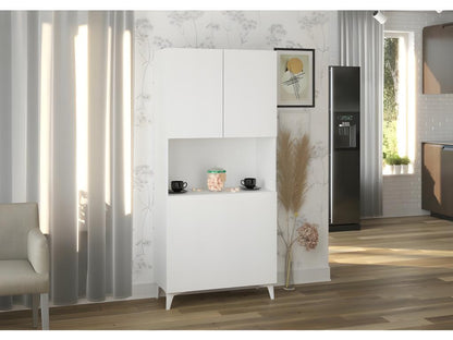 Armoire Placard Convertible en bureau et table Home Artigeo 175x80x36cm  Meggie-Blanc mat  MLVS49263