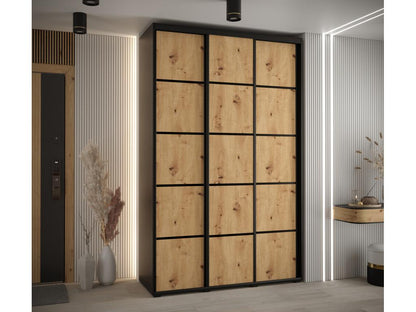 ARMOIRE Artigeo 4 À PORTES COULISSANTES 235.2/150/60 3 portes Noir/Artigeo/Noir DMCQ58782