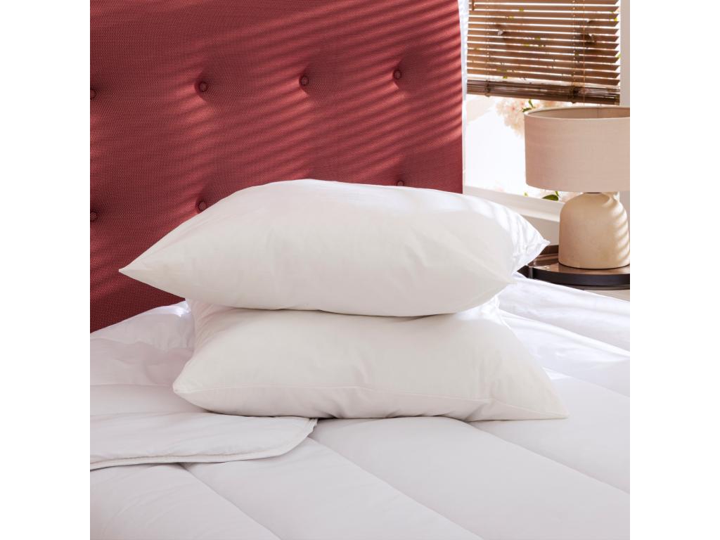 Pack couette mi-saison 350g et oreiller éco naturel moelleux enveloppe coton bio Artigeo 200x200 TBAO09604