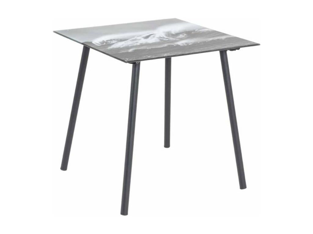 Table d'Appoint Design Vagues 41cm Noir DTMY95798