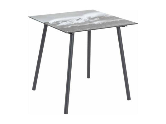 Table d'Appoint Design Vagues 41cm Noir DTMY95798