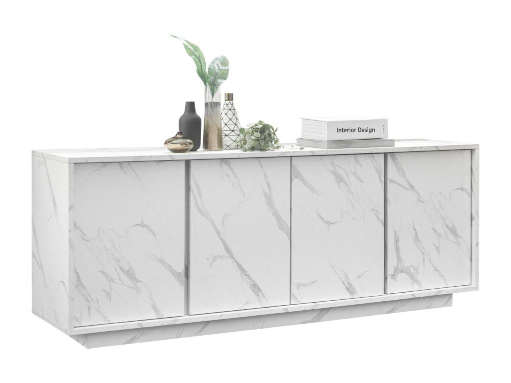 Buffet Artigeo finition marbre blanc 180 cm FOYC64386