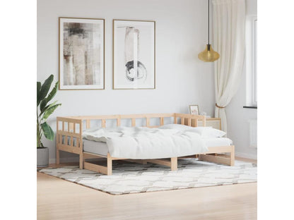 Lit de jour avec lit gigogne 80x200 bois de pin massif NUUR54821