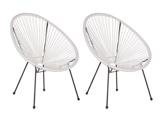Lot de 2 chaises de jardin Artigeo II Blanc JAUT30795