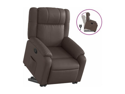 Fauteuil inclinable marron similicuir BDRO34709
