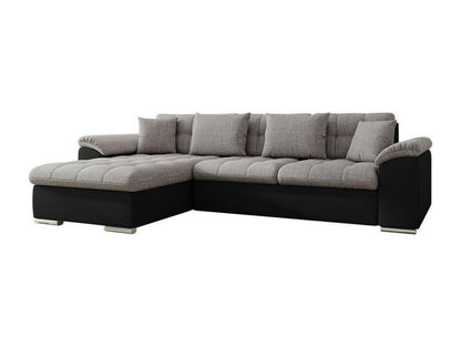 Canapé d'angle Chezlova 107 Gris Fonction de couchage Boîte de literie 280x160x76cm CBXS04684