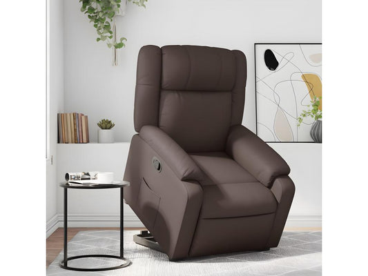 Fauteuil inclinable marron similicuir BDRO34709