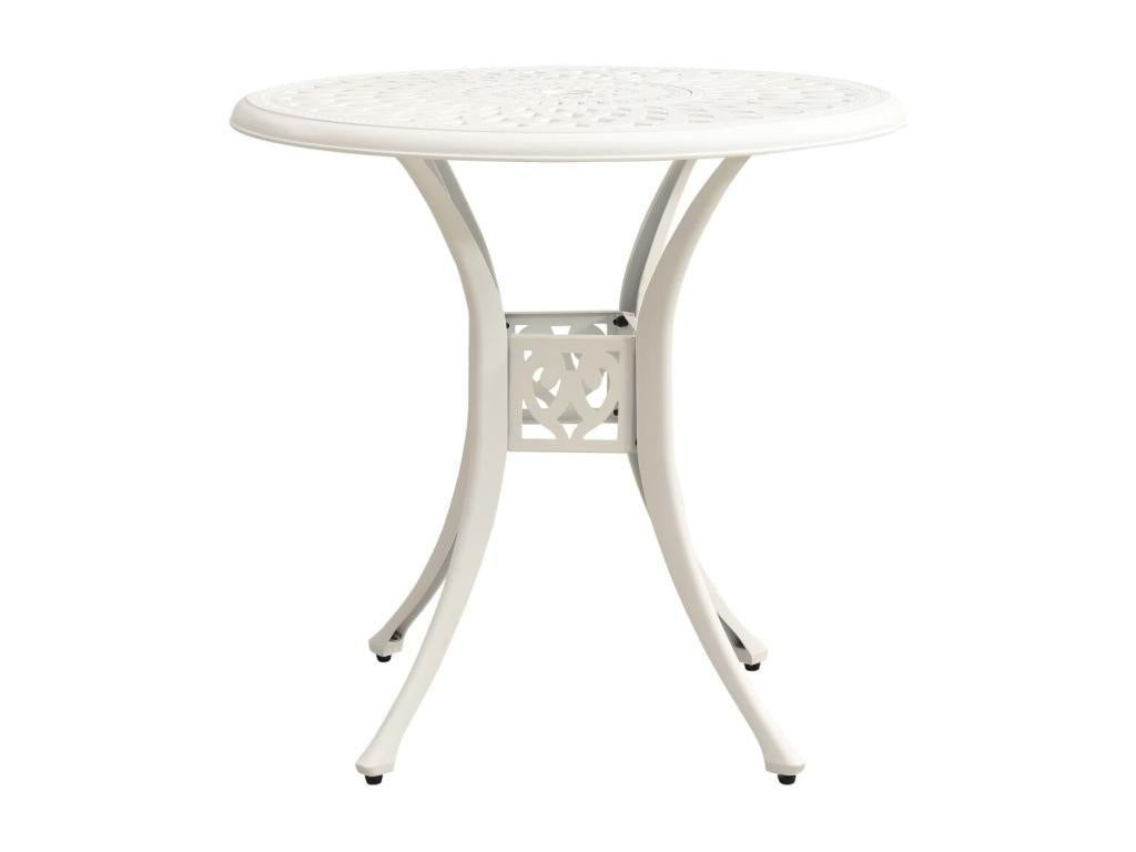 Table de jardin Blanc 78x78x72 cm Aluminium coulé UAWR26533