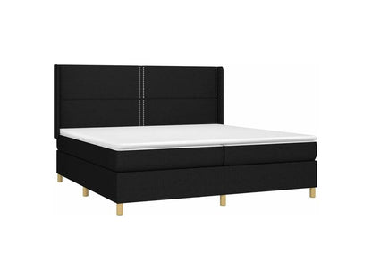 Sommier à Artigeo de lit avec matelas Noir 200x200 Tissu IPIT58586